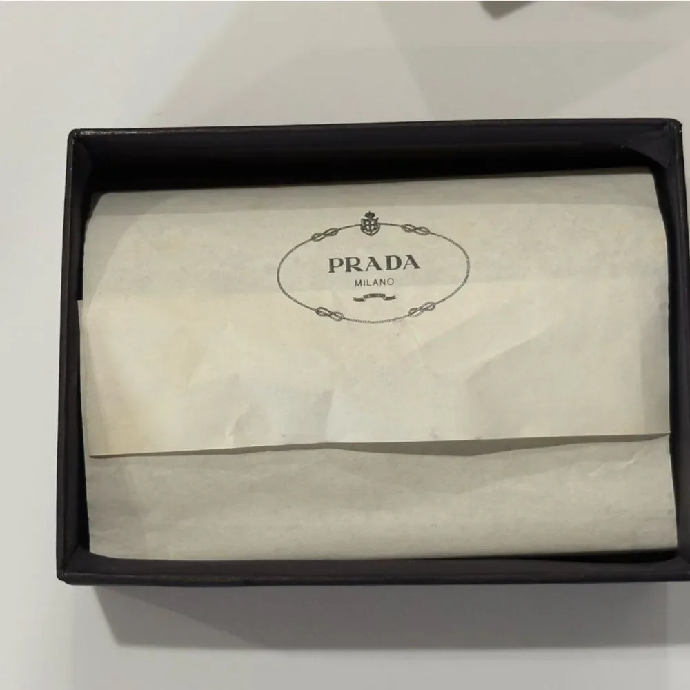 Prada Black Saffiano Leather Key Case Holder